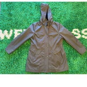Kristen Blake Softshell Jacket Womens XL Grey Excellent Fleece Hooded Parka